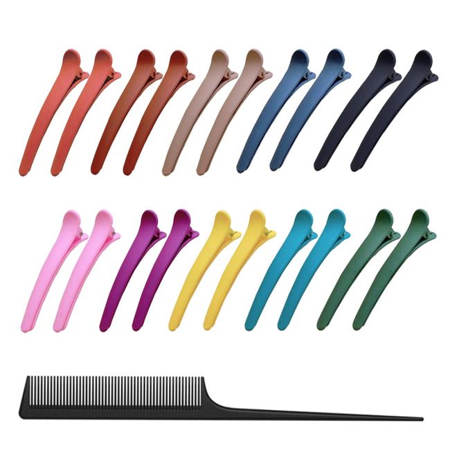 Lowats Clips Haare 20 Stück Haarspangen Abteilklammern Friseur Haarspangen Clips Haarspange Combi Clip Haar Klammer Krokodil Haarklammer Aus Kunststoff Haarspangen Damen Bunte Damen Hair Clips