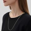 SIMPLÍ BASIC Long Rope Chain Necklace, Stainless Steel (Stainless Steel)
