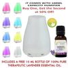 Essential Oil Diffuser Aroma Multi-Color with FREE 10ml Pure EO Lavender