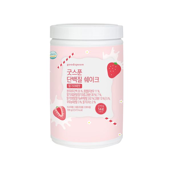 [Diet Shake Shim Eui-wan] Good Spoon One Meal Diet Protein Meal Replacement Shake Short-Term Management 2-Week Diet Breakfast Lunch Delicious Strawberry Latte Flavor 700g x 1