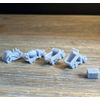 Z SCALE 1:220CONSTRUCTION 5 pc. BULLDOZER, DUMP TRUCK(s) CEMENT MIXER + DUMPSTER