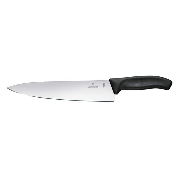 Victorinox Swiss Classic 6.8003.25G Chef's Knife, Carving Knife, 9.8 inches (25 cm), Black, Meat Cleaver Knife, Multipurpose Knife