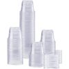 200 Pack - Clear Plastic Souffle  Disposable Portion Cups with Lids 1 Oz.