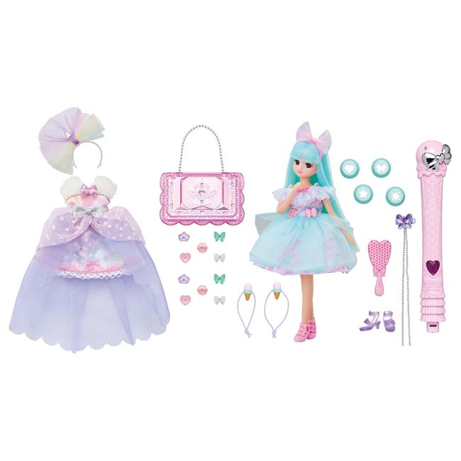 Takara Tomy Licca-chan Kiratto Karachen Gelato Ricca-chan Deluxe Dress Up Play Toy For Ages 3 and Up