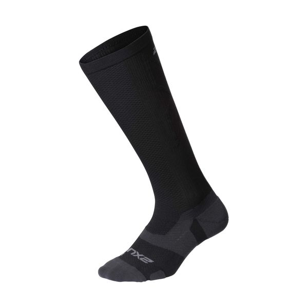 2XU Vectr Full Length Sock, Black/Titanium, L1