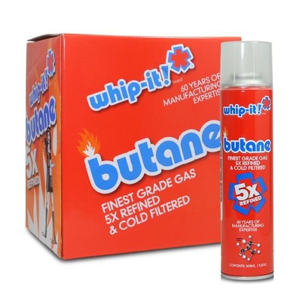 Whip-it! 12 cans (1 case) 300ml 5X Refined Butane Fuel