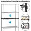5 Tier Wire Shelves Unit Adjustable Metal Shelf Storage Rack for Kitchen Home
