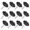 uxcell 12pcs M5x25mm Star Knobs Plastic Hexagon Clamping Knob Screws Hand Tighten Replacement Knobs Umbrella Base Replacement Knobs