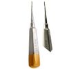 ArtLaB-Dental Luxating Elevator Dental Root Elevators Straight Curved Tip-Periotome Luxating Elevator Apical Root Dental Elavators Extracting Extraction (Elevator STR 2MM Gold)