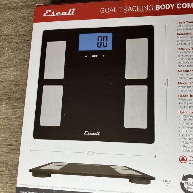 Escali Body Composition Scale, Goal Tracking