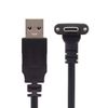 JSER Down Up Angled USB 3.1 Type-C Dual Screw Locking to Standard USB3.0 Data Cable 90 Degree Compatible for Camera