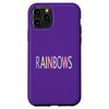 iPhone 11 Pro Sweet and Cute Pastel Colored Rainbow Design Case