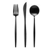 Cutipol MOON MATT / MO03BLF / MO04BLF / MO05BLF Black Dinner 3 Piece (Dinner Knife, Dinner Fork, Dinner Spoon)