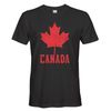 Men's Canadian Flag Canada Maple Leaf T-Shirt (Black, Medium)