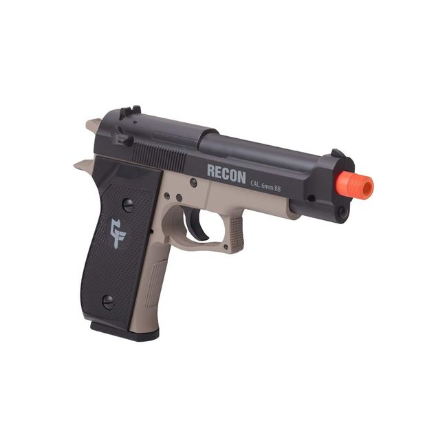 Game Face GFRAP22KT Recon Spring-Powered Combat Airsoft Pistol Kit, Black/Earth