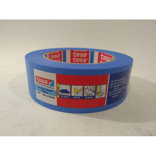 Tesa Precise Edge Indoor Masking Tape Outdoor UV Plus Width 38 mm 48 Rolls