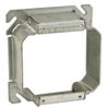 Appleton 8469A 4" Square Cover, 2-Device, Mud Ring, 1" Raised, Drawn, Metallic