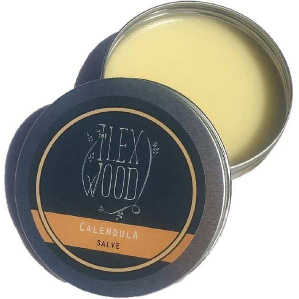 The Ilex Wood - Vegan Calendula Salve - All natural handcrafted vegan balm, soothes rashes, itching, dry skin, eczema, chapped hands, palm oil free, cruelty & plastic free, moisturising.- 100ml