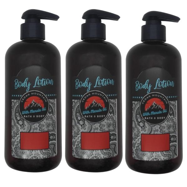 Cedar Mountain Floral Scents Marula Oil Body Lotion Variety Pack includes scents Acai Lemon & Rose, Dragon Fruit & Hibiscus and Raspberry & Plum Blossom