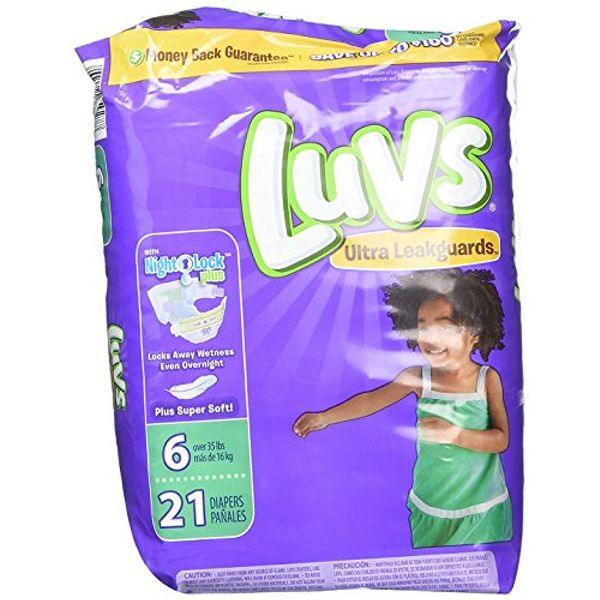 Luvs with Ultra Leak Guards Diapers, Size 6, 21 Count