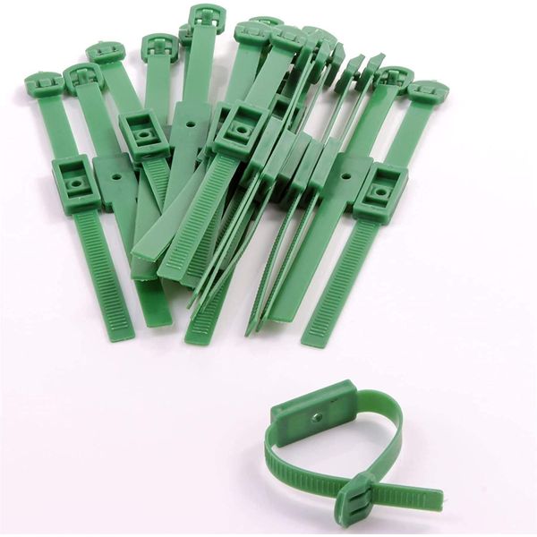 Vision4ever 30 x Wall Mounted Adjustable Garden Tie Strap Plant Flower Tree Training Support
