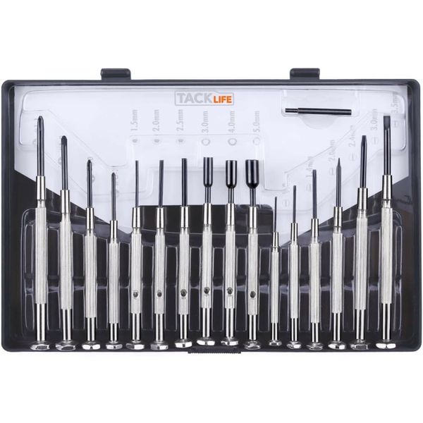 TACKLIFE HPSD1A Home Improvement 16pcs Precision Screwdriver Set Repair and More