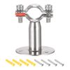 sourcing map Wall Mount Ceiling Mount Pipe Support, 304 Stainless Steel Adjustable Pipe Strap Clamp for 25-28mm Pipe