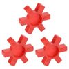 uxcell 3pcs L90 Jaw Coupling Insert, Urethane Flexible Solid Type Jaw Coupling Center Insert for L Jaw Coupling L-Jaw Coupler Set, Red