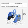 Push Beam Trolley Manual Trolley 4400 lbs/2 Ton Load 2.5"-7" Adjustable