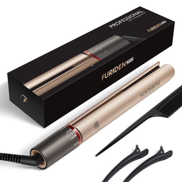 FURIDEN Professional Salon Quality Hair Straightener, Hair Straightener and Curler 2 in 1, Flat Iron Curling Iron in One, Fast Results | Long Lasting