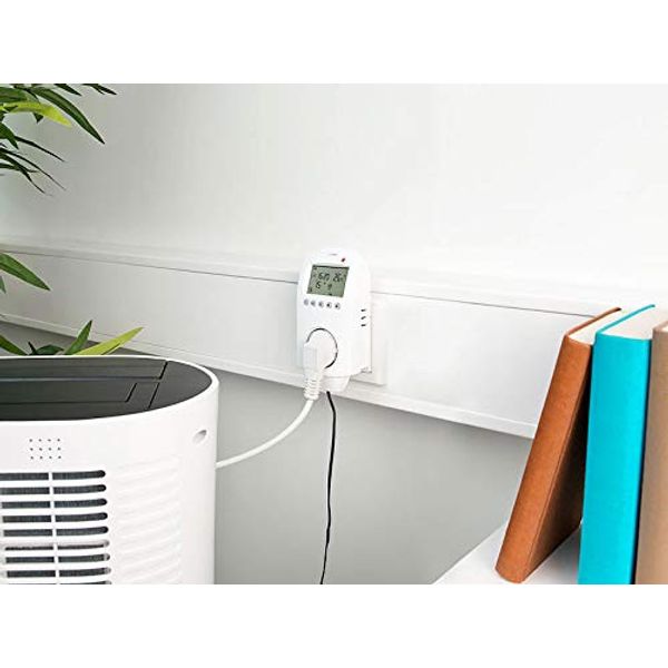 revolt Heizungssteuerung: WLAN-Steckdosen-Thermostat für Heizgeräte, App, Sprachbefehl, Sensor (Steckdose mit Temperaturfühler, Steckdose mit Temperatursensor, temperaturgesteuert)