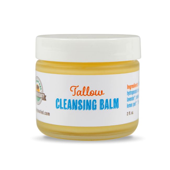 Buffalo Gal Grassfed Beauty - Tallow Cleansing Balm, All-Natural Make Up Remover Balm, Handcrafted Cleansing Balm Make Up Remover, Safe for All Skin Types, 2 oz