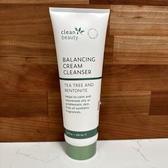 Clean Beauty Balancing Cream Cleanser Tea Tree & Bentonite - 8 oz / 236mL