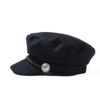 SUNTRADE Women's Baker Boy Wool Blend Newsboy Cap - Black