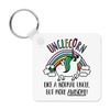 Unclecorn Unicorn Like A Normal Uncle But More Awesome Keyring Key Chain