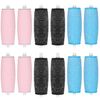 Callus Remover Replacement Rollers, Extra Coarse Mineral, Diamond Particles, 12-Pack, 3 Roughness Levels