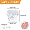 MOROBOR Mini Acrylic Pull Knobs, 24 Pieces, Triangular-shaped Transparent Acrylic Knobs, Crystal Clear Shiny Knob with Screws for Mirror Closet Box, Gift Case Decoration