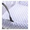 Clair de Lune White Dimple Grey Wicker Moses Basket with Rocking Stand