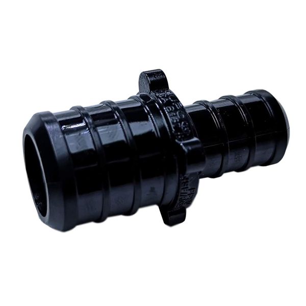 XFITTING 10 Pack 3/4" x 1/2" PEX B Reducing Coupling, Plastic, Black