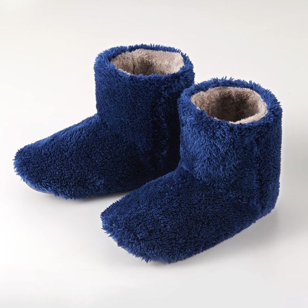 [Amazon.co.jp Limited] Kumori Room Shoes, Moisture Absorption, Heat Generating, Room Boots, Warm, Slippers, Anti-Slip, Warm, Fluffy, Boa, Winter, Cold Protection, Soundproofing, Washable, Unisex,