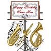 Brass Instruments c4a17 Birthday Greeting Personalised Card A5 Any Name