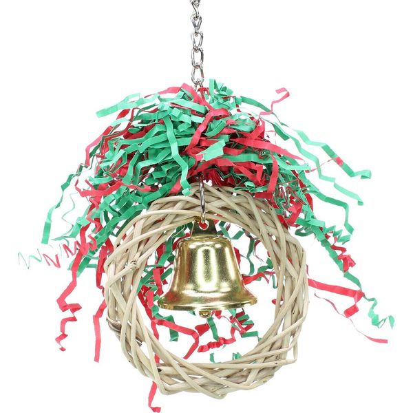 9004 Christmas Ring Small Bird Toy parrot cage toy parakeet cockatiel budgie pet