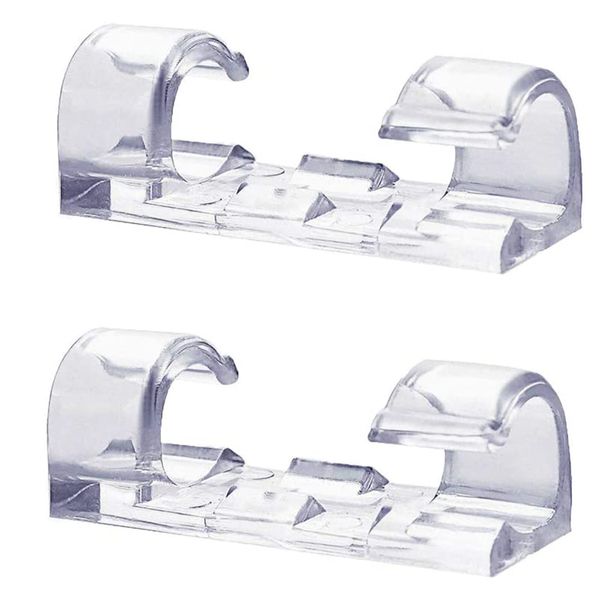 Cable Clips - 20pcs Cable Management Multipurpose Hooks Wire Holder Cable Hooks Clips Decoration Clips for Computer TV and Multi Cords Holder