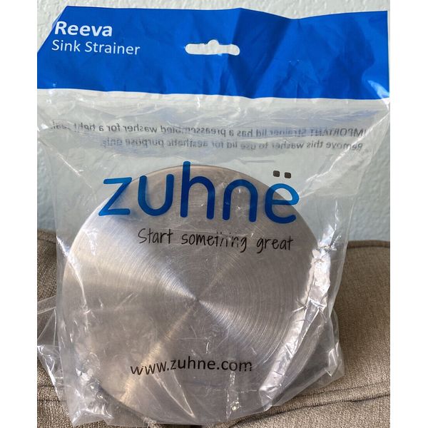 NEW Zuhne Reeva Sink Strainer,Cover Adapter Stainless Steel Fits Standard Sink