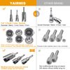 3 Pack 3 size 1/4" Hex Shank，Power Wing Nut Driver Set,Slot Wing nuts Drill Bit Socket Wrenches Tools Set, Drills Bits for Panel Nuts screws eye C hook bolt