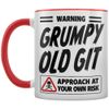 Grindstore Warning Grumpy Old Git Red Inner 2-Tone Mug