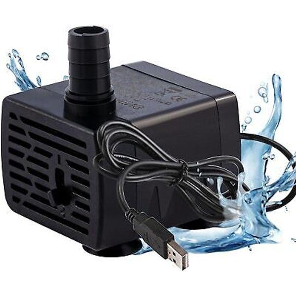 Small Water Pump Fountain Pump 5W Submersible USB Pet Water Fountain Ultra Qu...