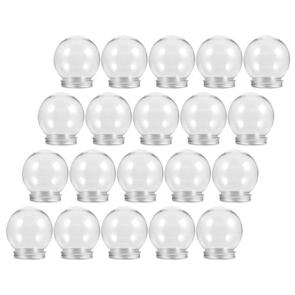 20 Pcs Empty DIY Water Globes Snow Christmas Crafts for Kids Child