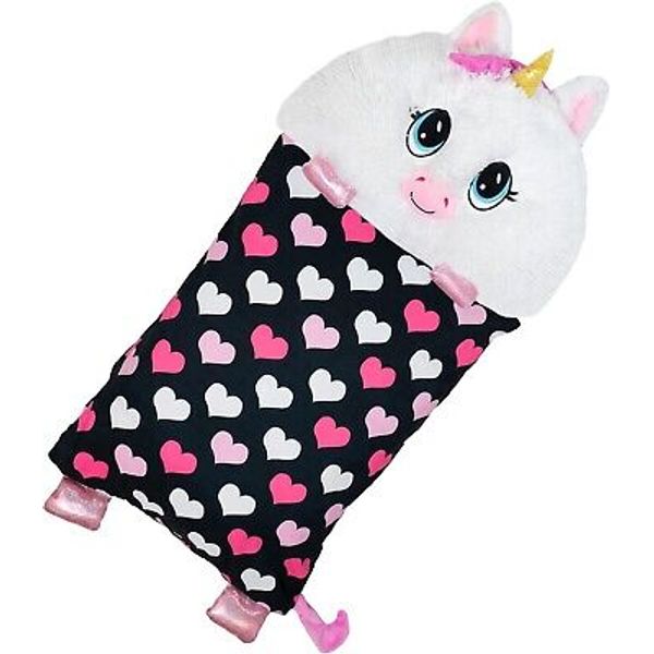Happy Nappers Fluffaluff Pets Arianna Unicorn 3 Foot Play Plush Pillow w/ Pocket