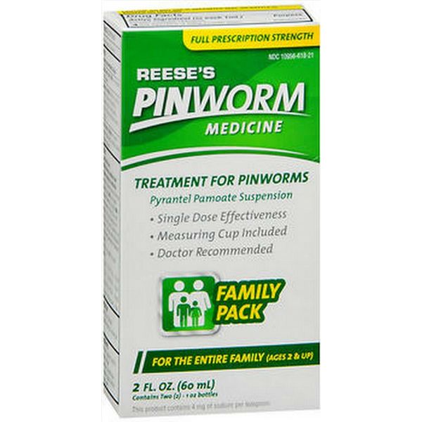 Pinworm Medicine Reeses, Pyrantel pamoate Suspension FAMILY PACK ^